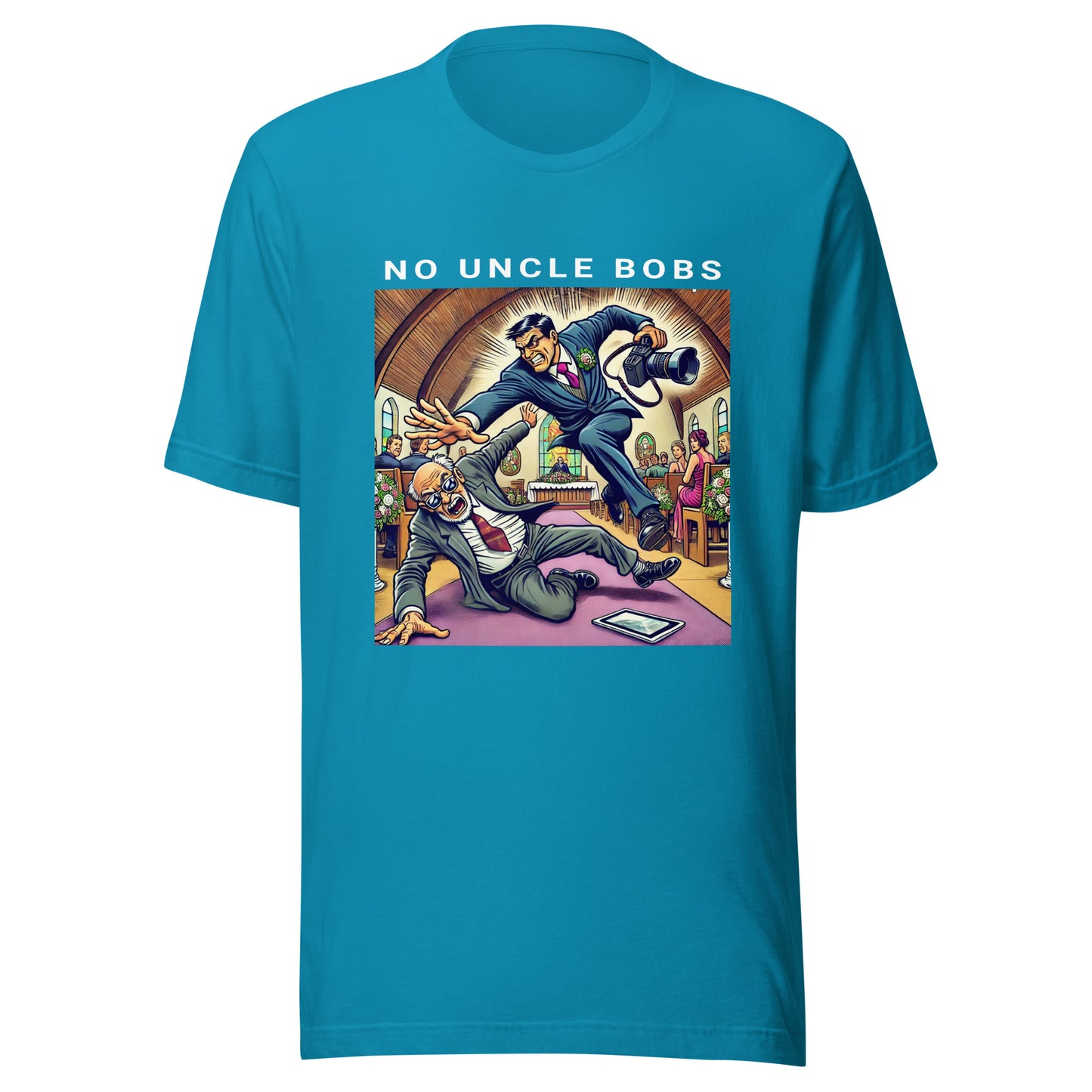 No Uncle Bobs Wedding Photography T-Shirt - White Text