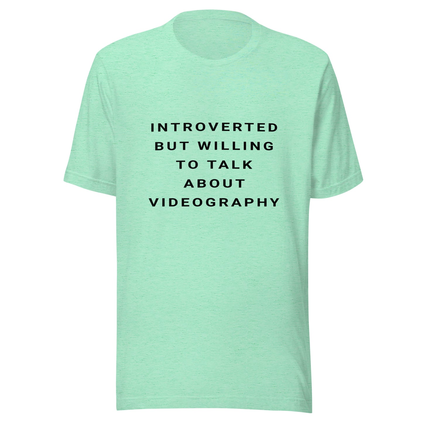 Introverted Videographer T-shirt - Black Text