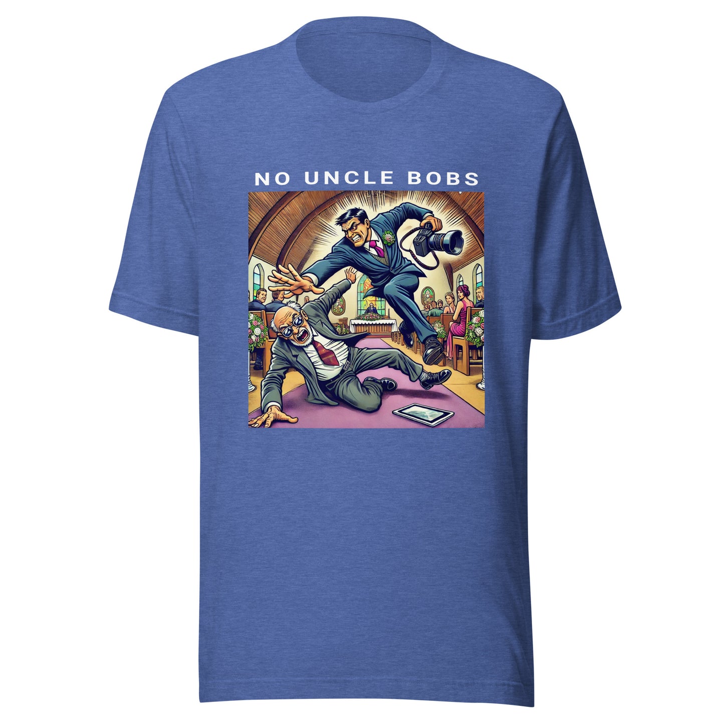 No Uncle Bobs Wedding Photography T-Shirt - White Text