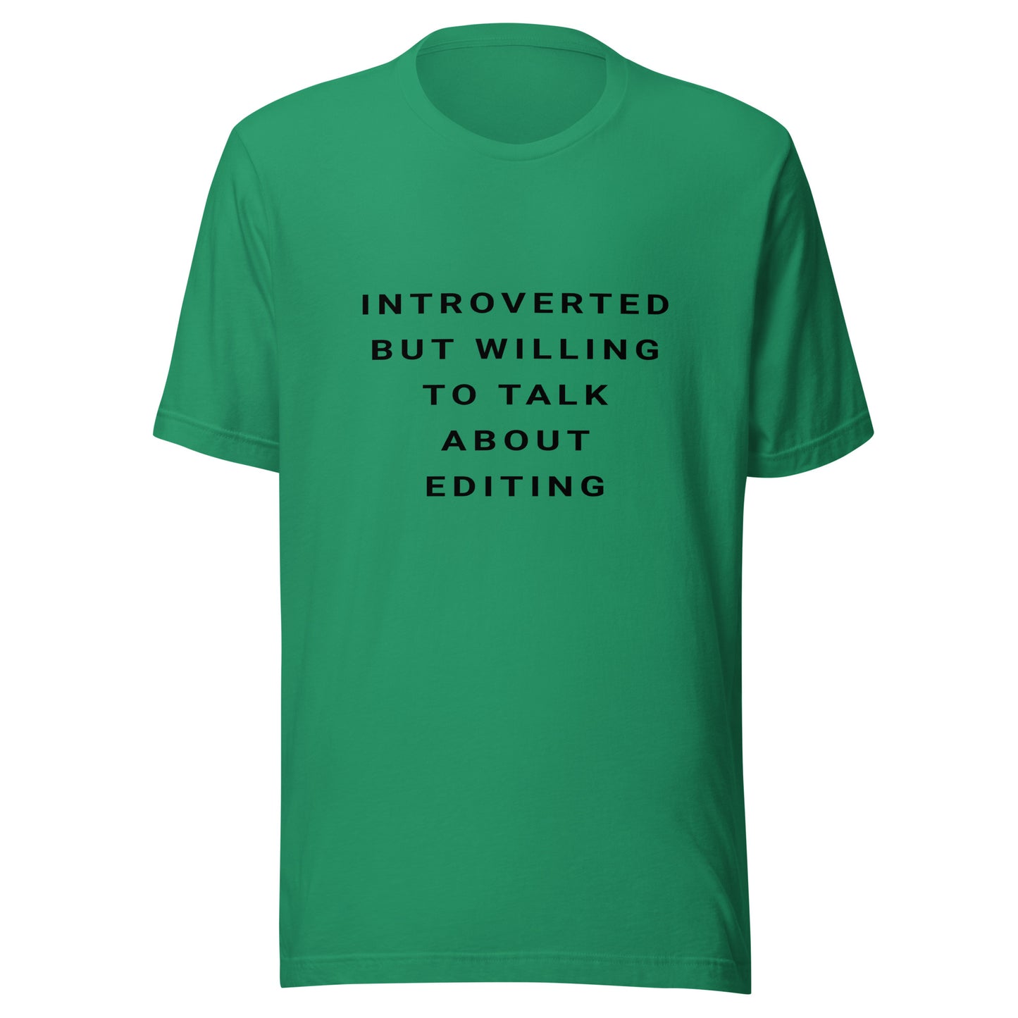 Introverted Editing T-shirt - Black Text