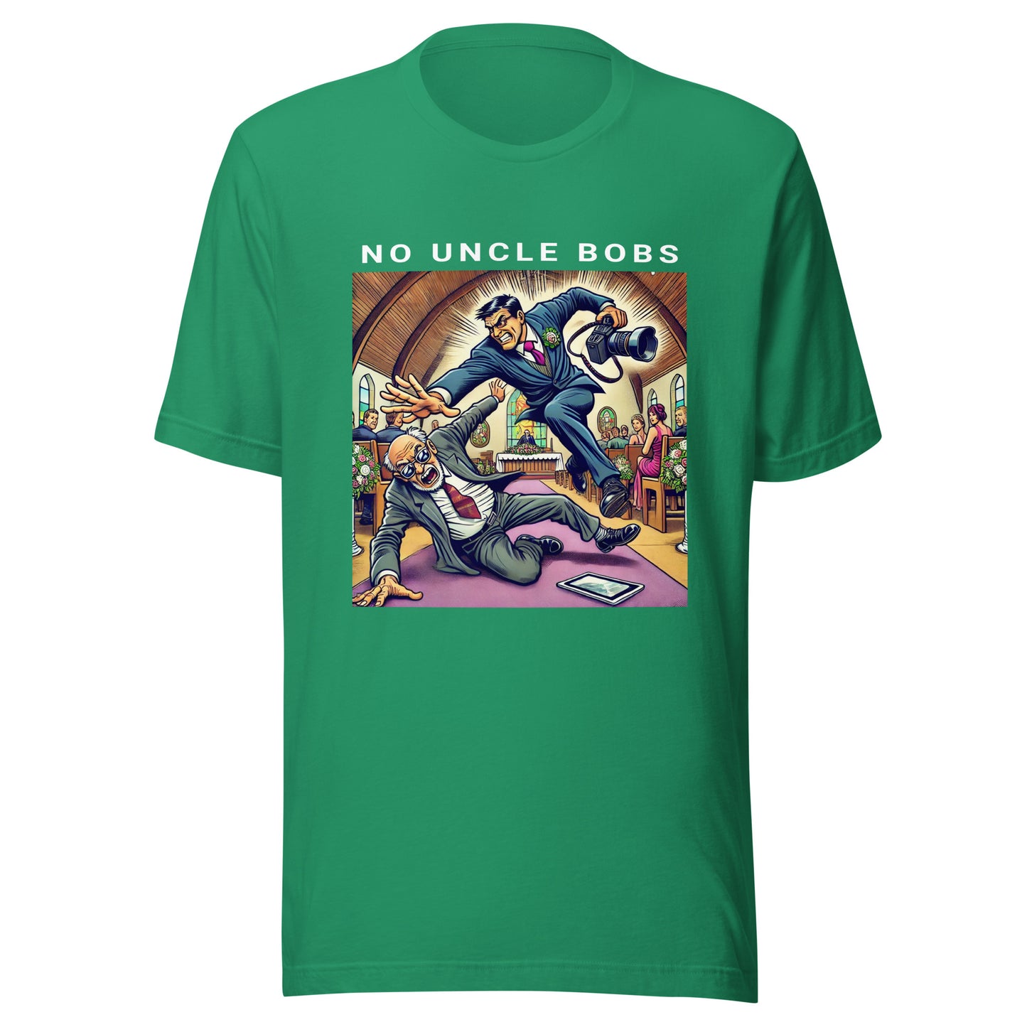 No Uncle Bobs Wedding Photography T-Shirt - White Text