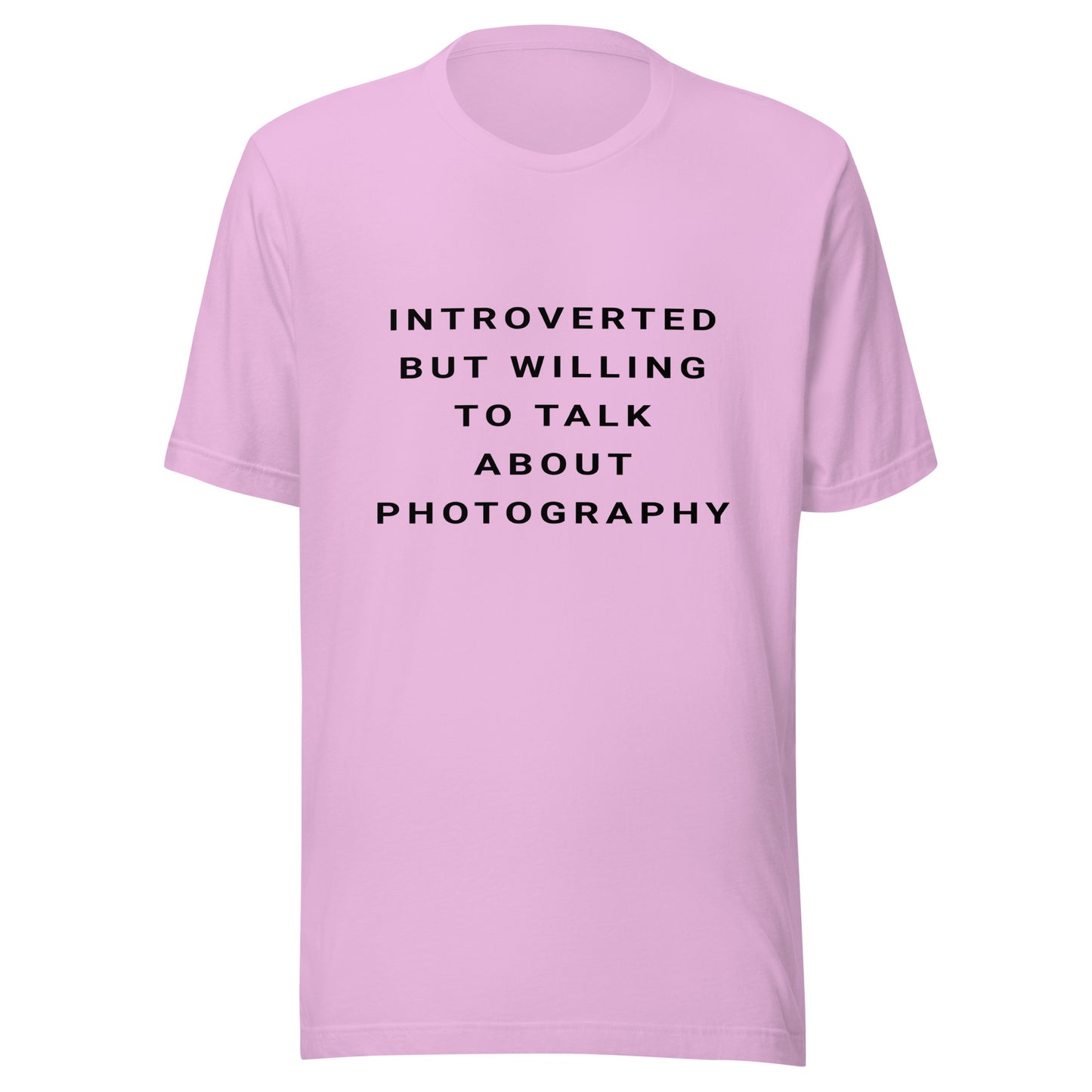 Introverted Photography T-shirt - Black Text