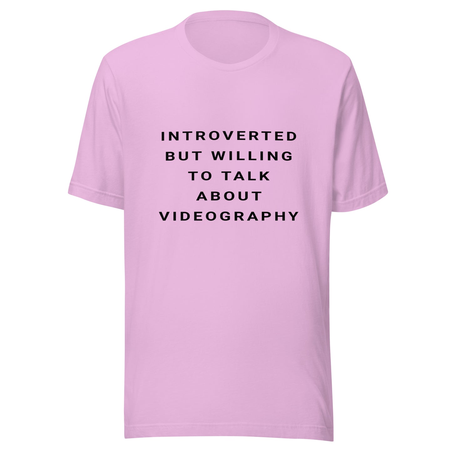Introverted Videographer T-shirt - Black Text