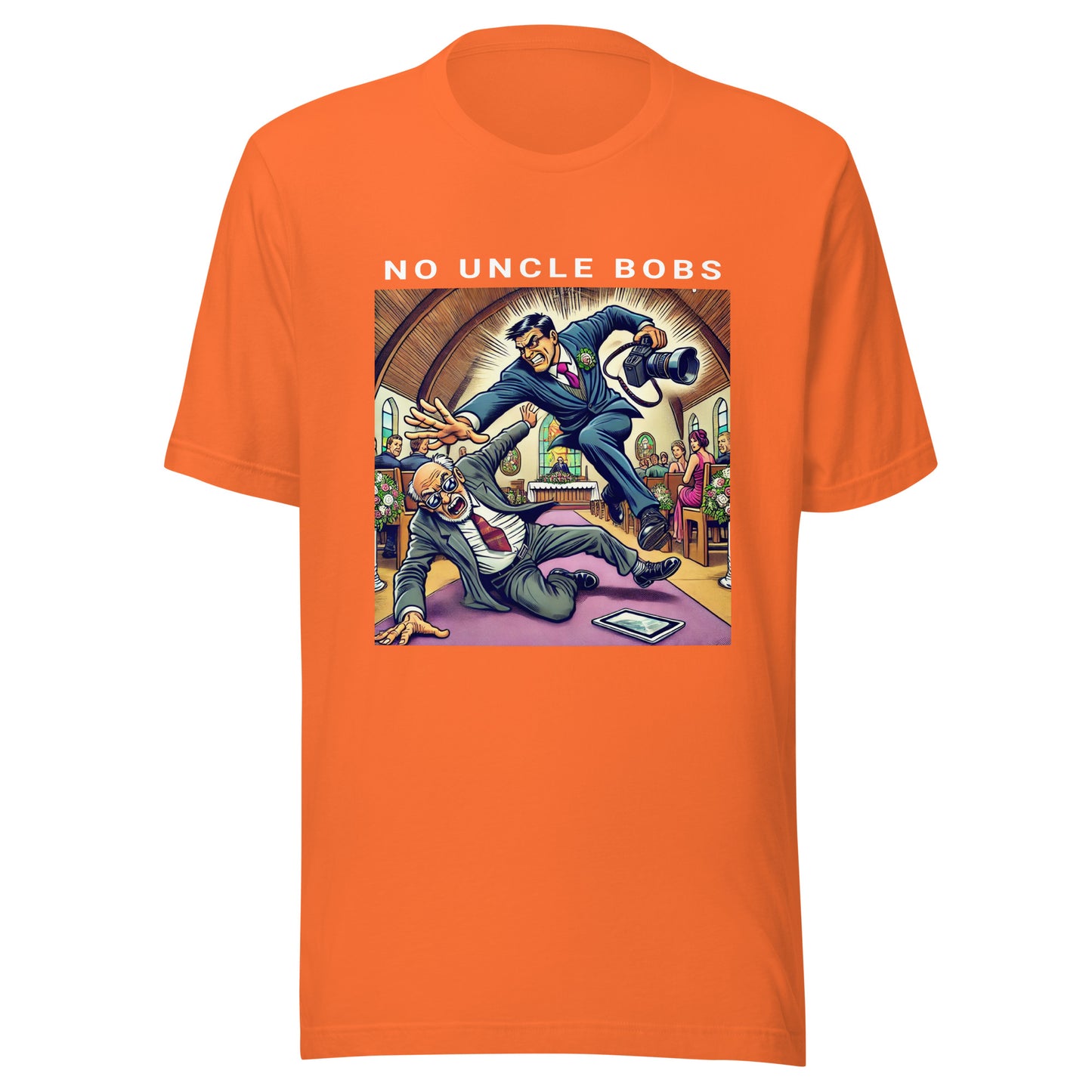 No Uncle Bobs Wedding Photography T-Shirt - White Text