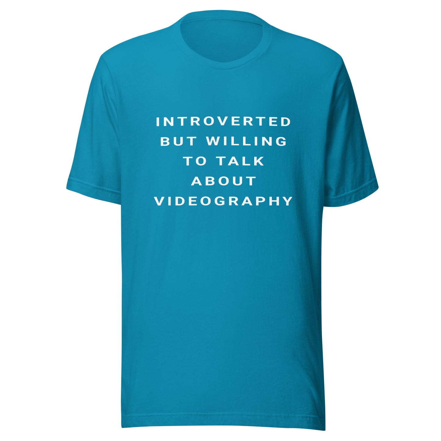 Introverted Videographer T-shirt - White Text