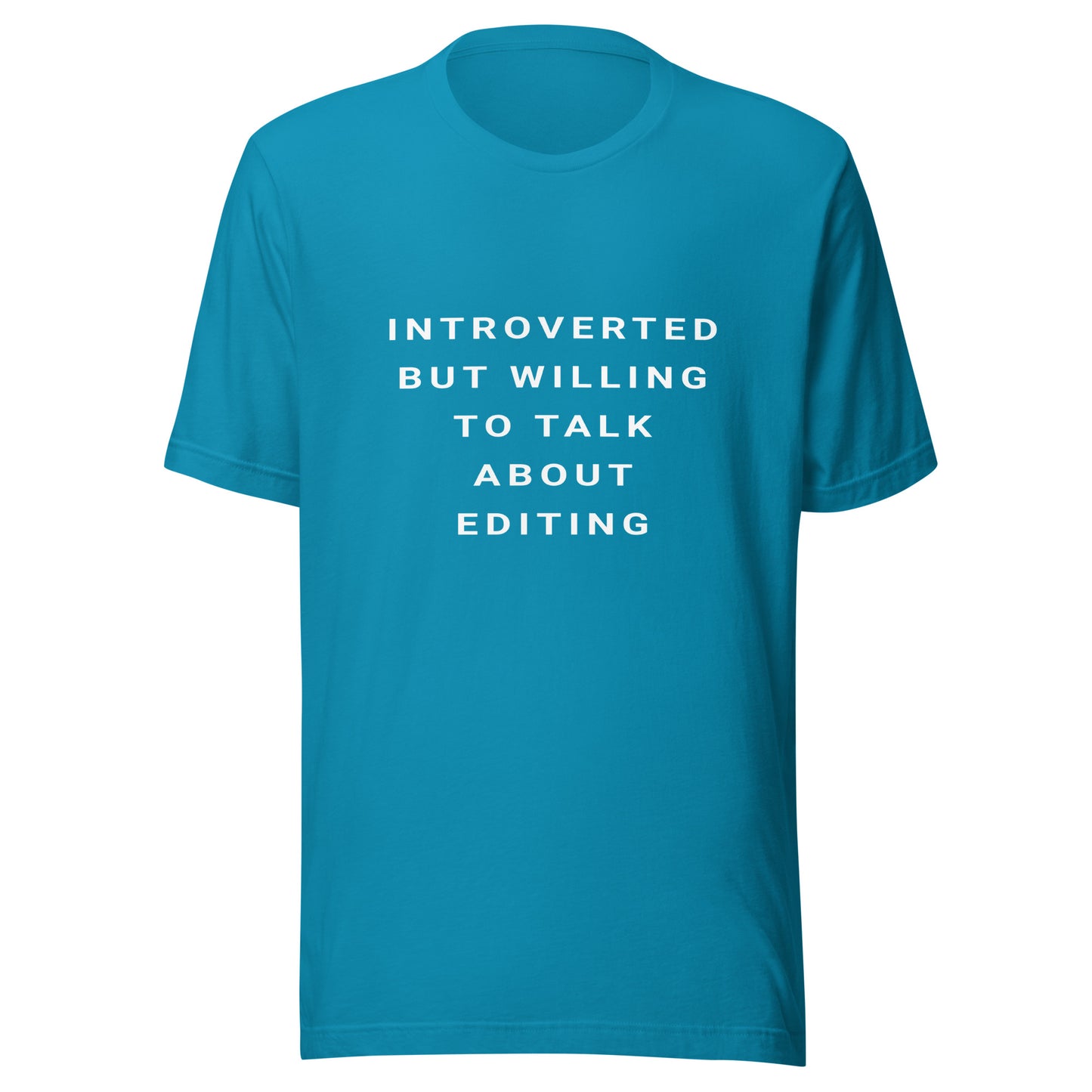 Introverted Editing T-shirt - White Text