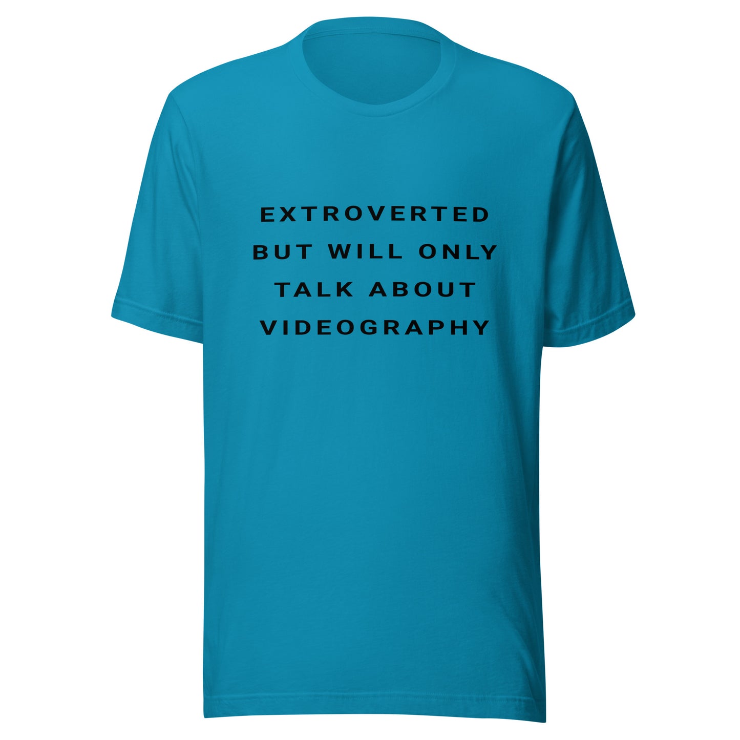 Extroverted Videographer T-shirt - Black Text