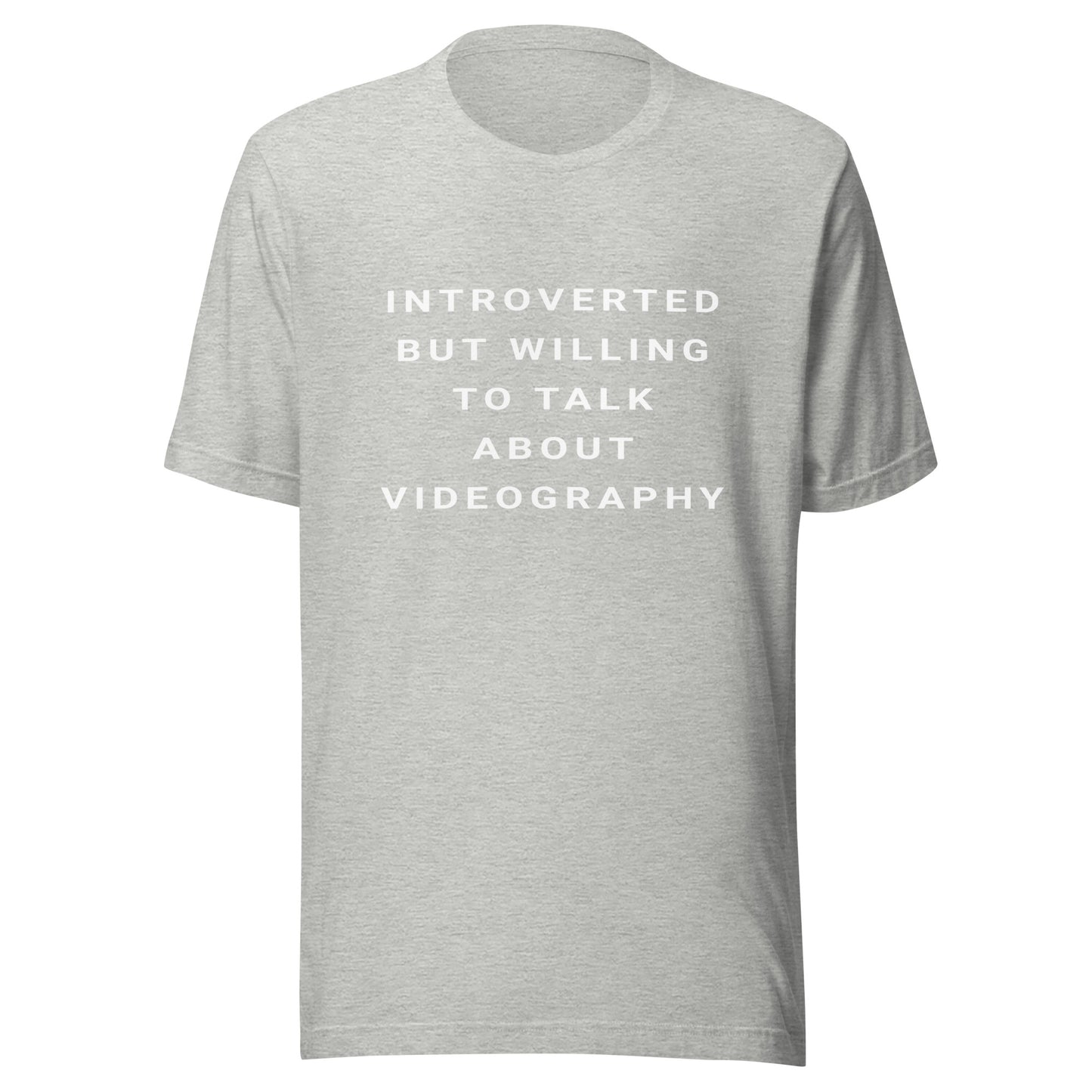 Introverted Videographer T-shirt - White Text