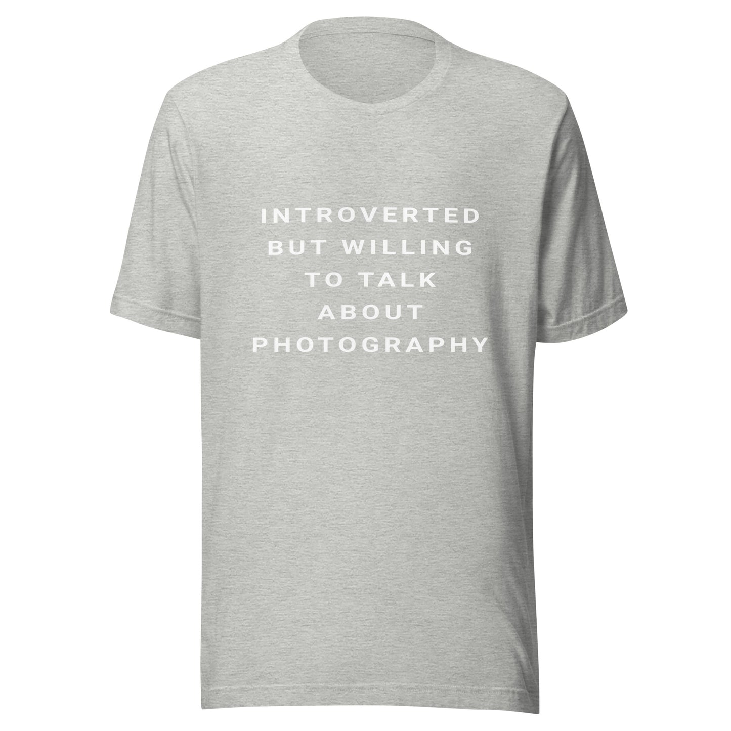 Introverted Photography T-shirt - White Text