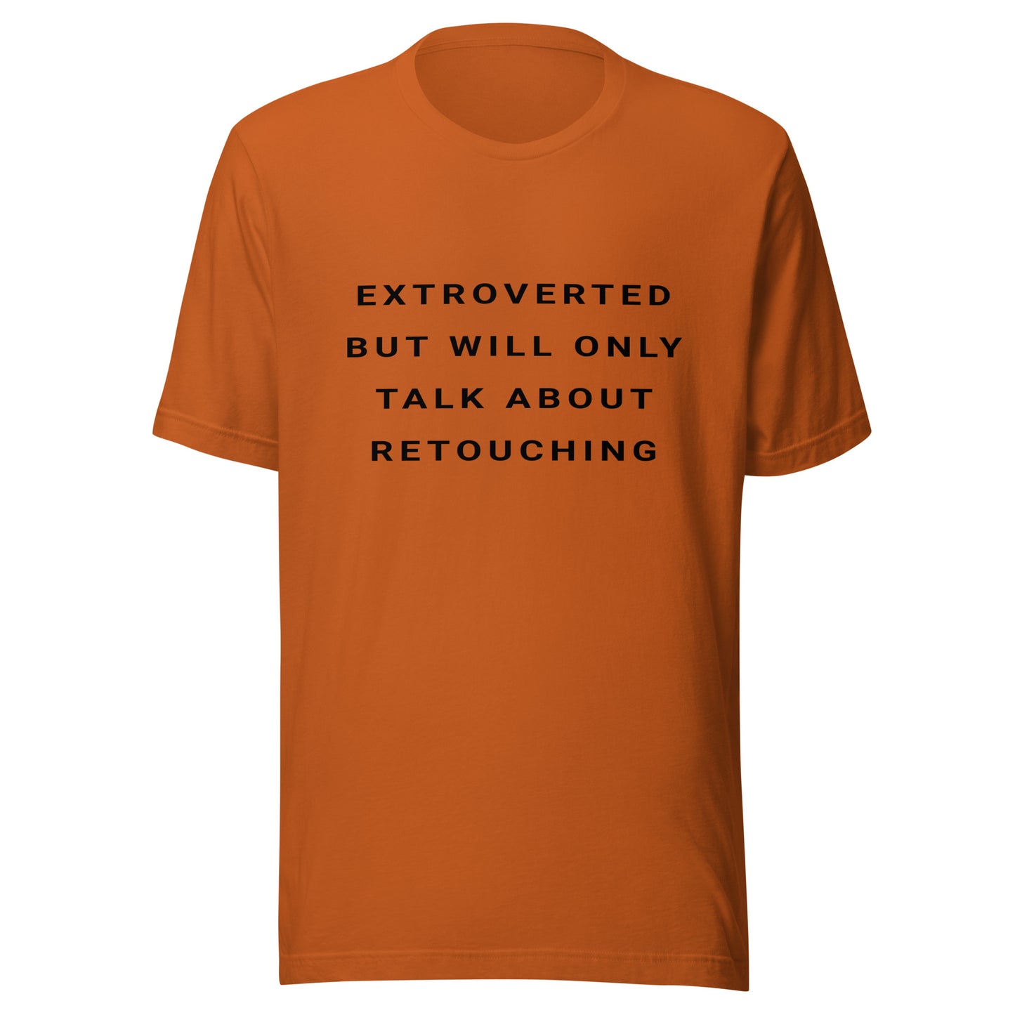 Extroverted Retouching T-shirt - Black Text