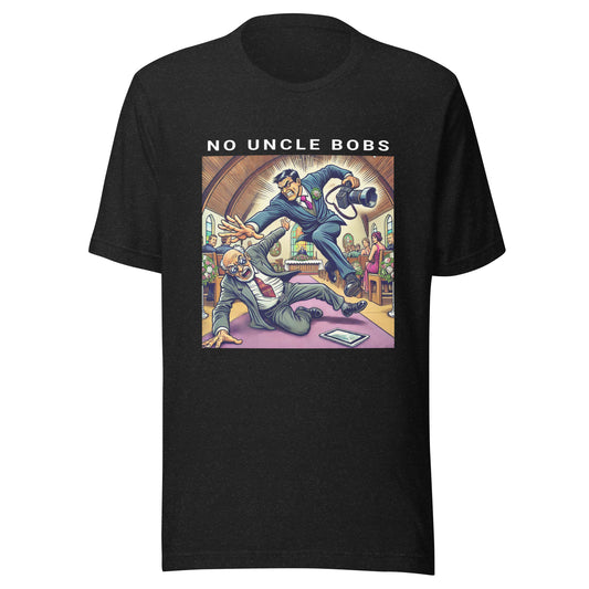 No Uncle Bobs Wedding Photography T-Shirt - White Text