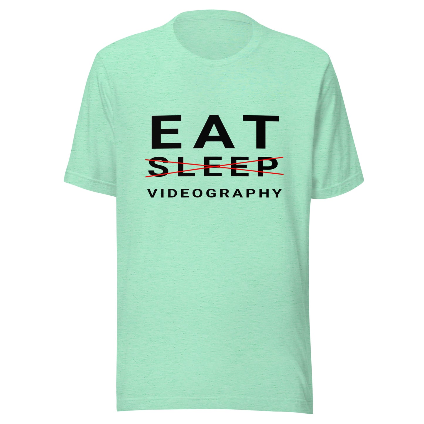 Eat/Sleep/Videography T-shirt - Black Text