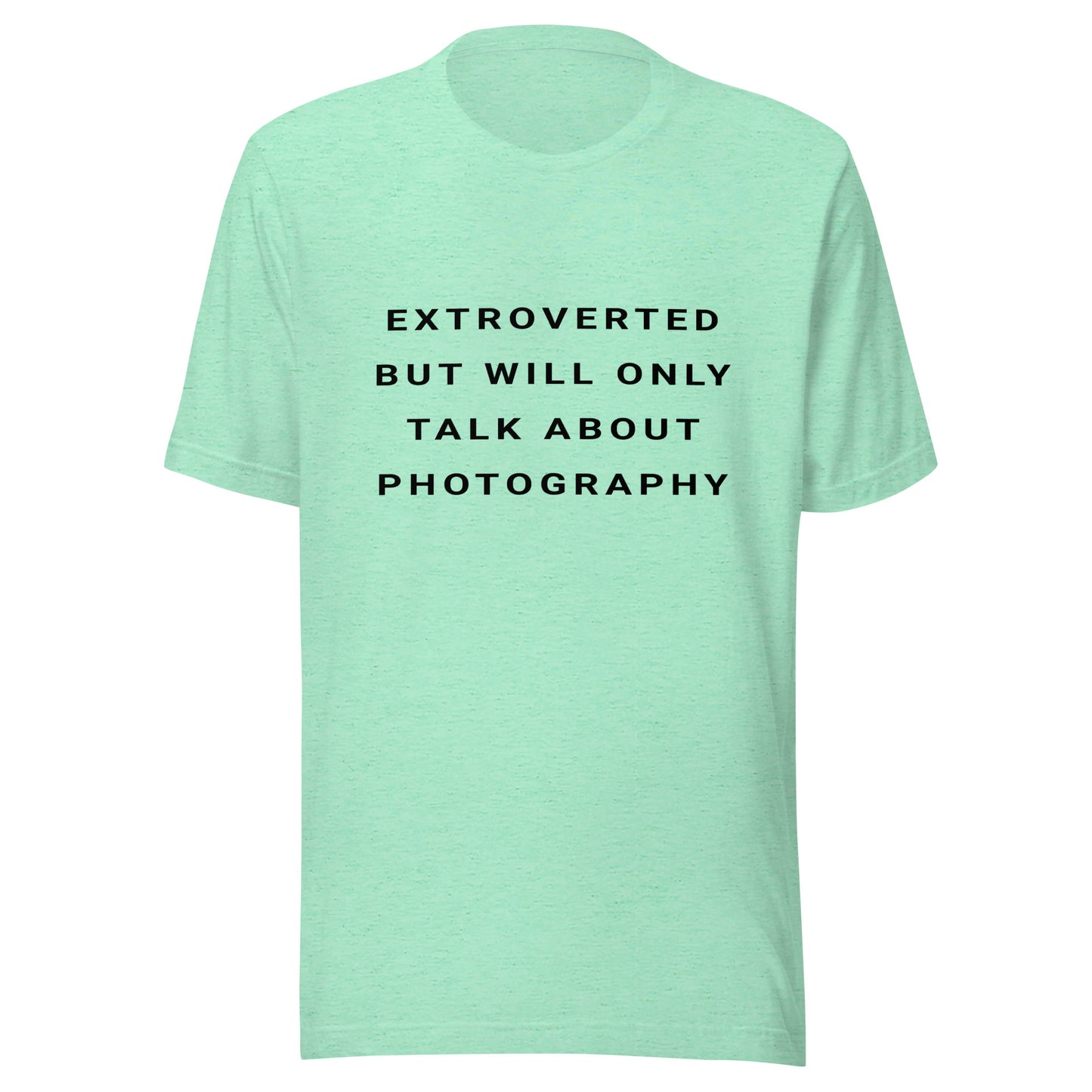 Extroverted Photographer T-shirt - Black Text