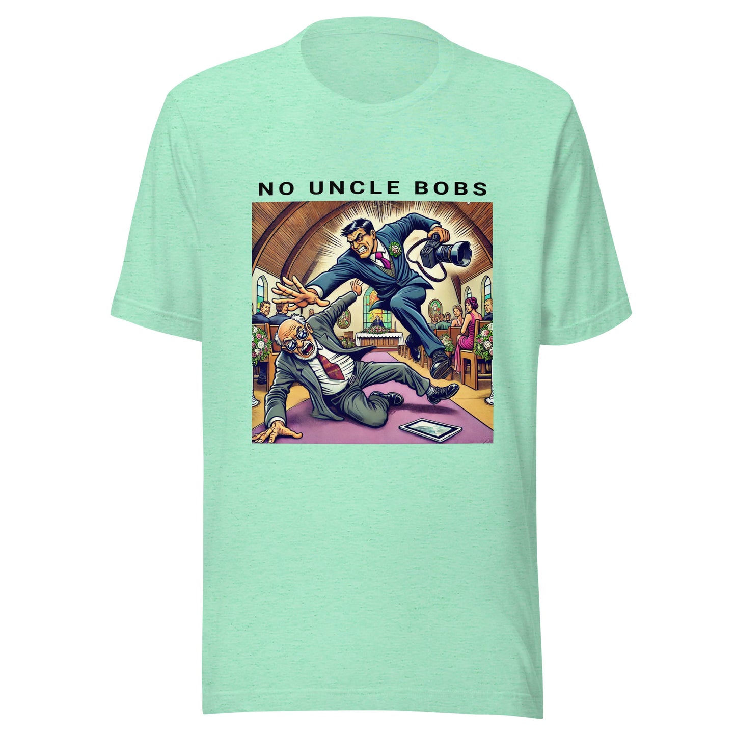 No Uncle Bobs Wedding Photography T-Shirt - Black Text