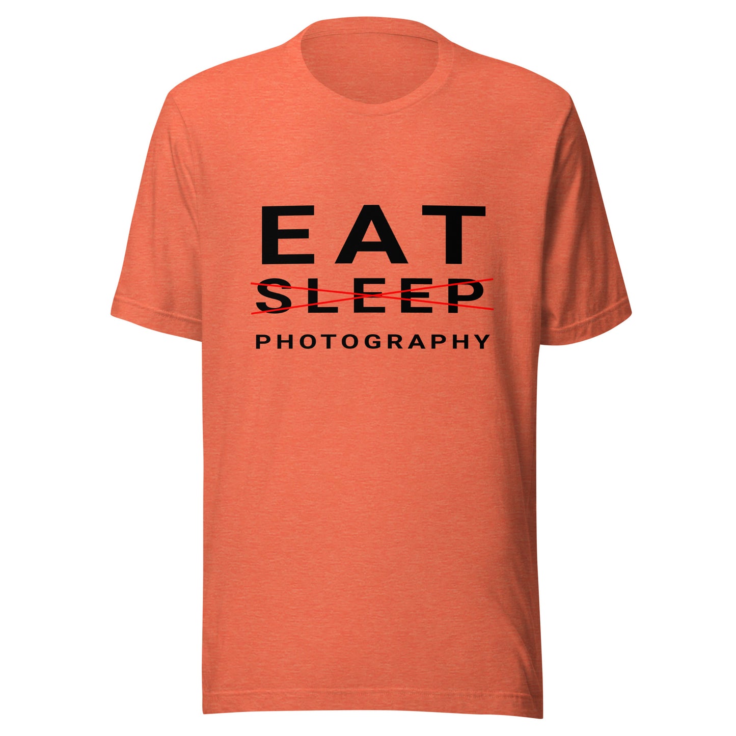 Eat/Sleep/Photography T-shirt - Black Text