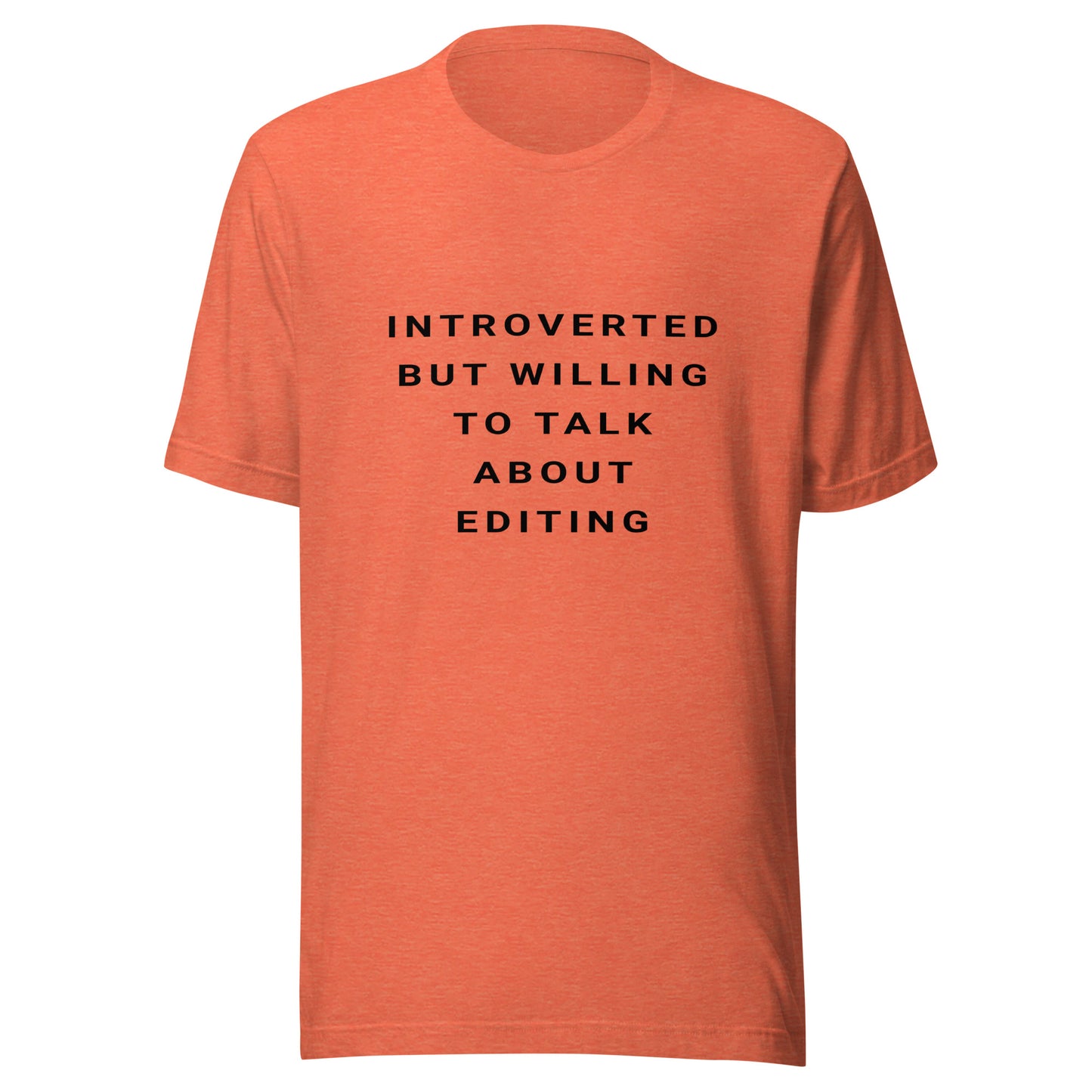 Introverted Editing T-shirt - Black Text