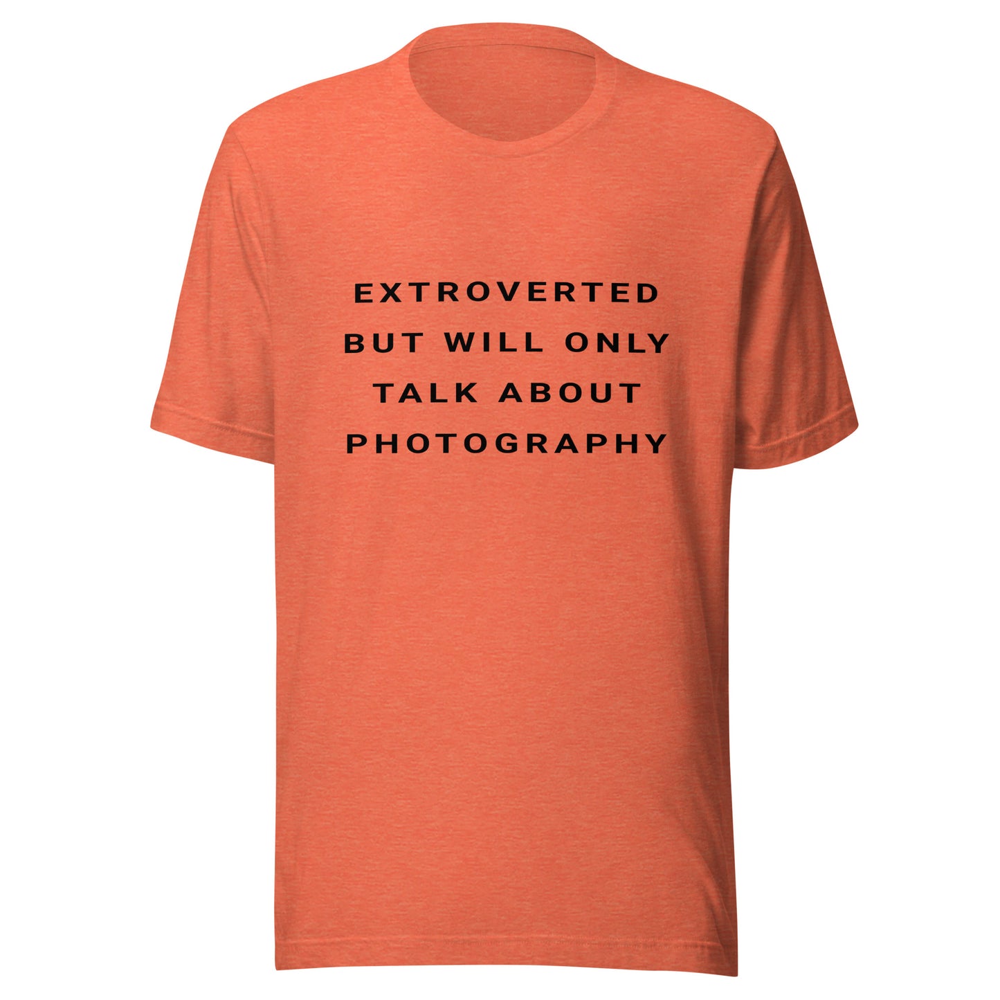 Extroverted Photographer T-shirt - Black Text