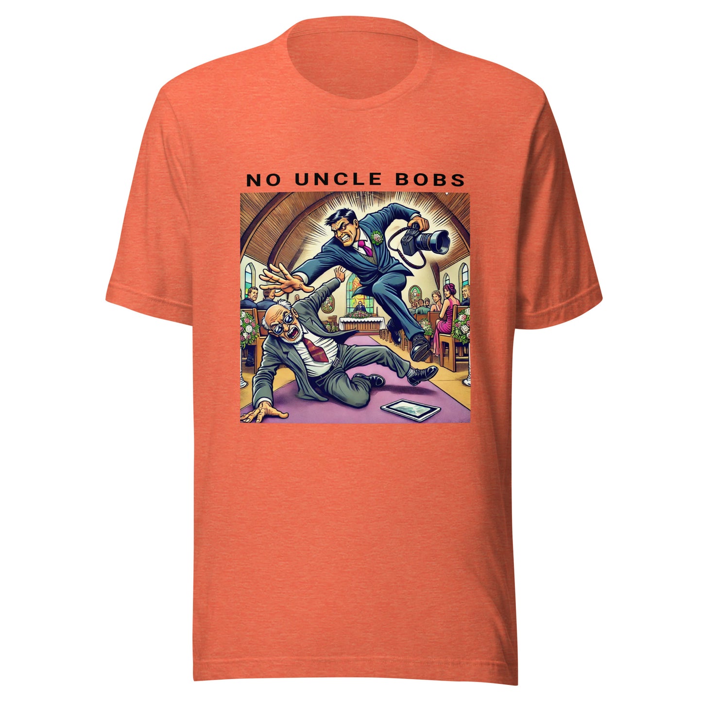 No Uncle Bobs Wedding Photography T-Shirt - Black Text