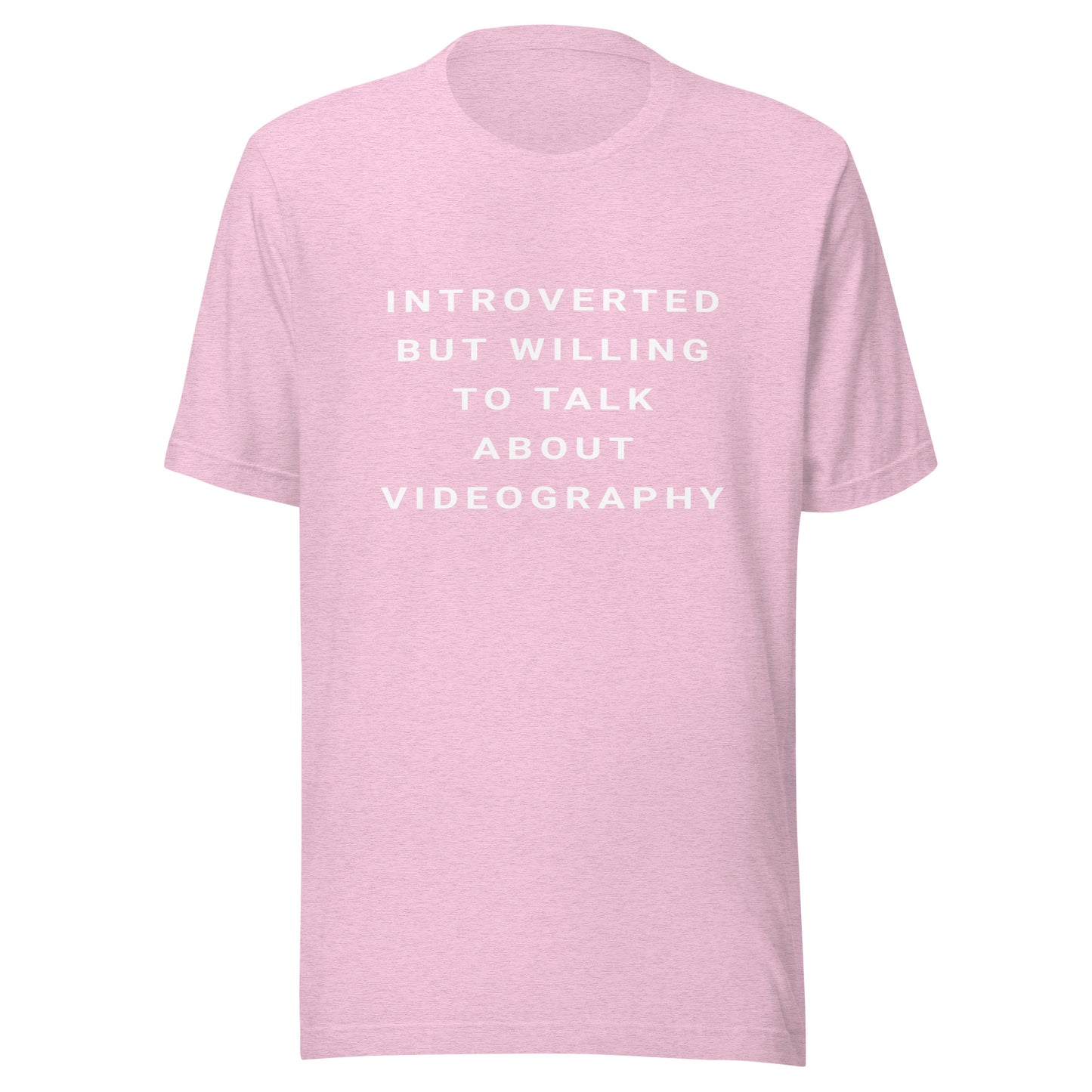 Introverted Videographer T-shirt - White Text