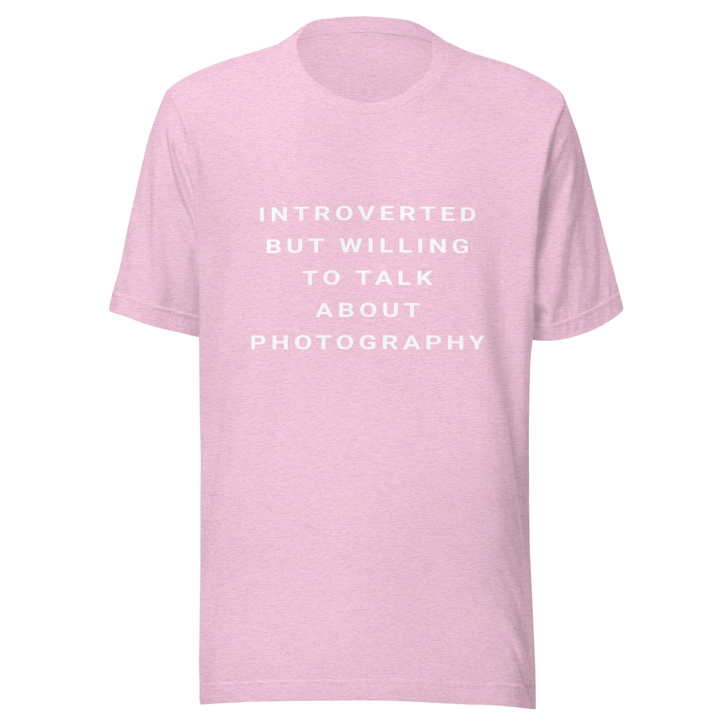 Introverted Photography T-shirt - White Text