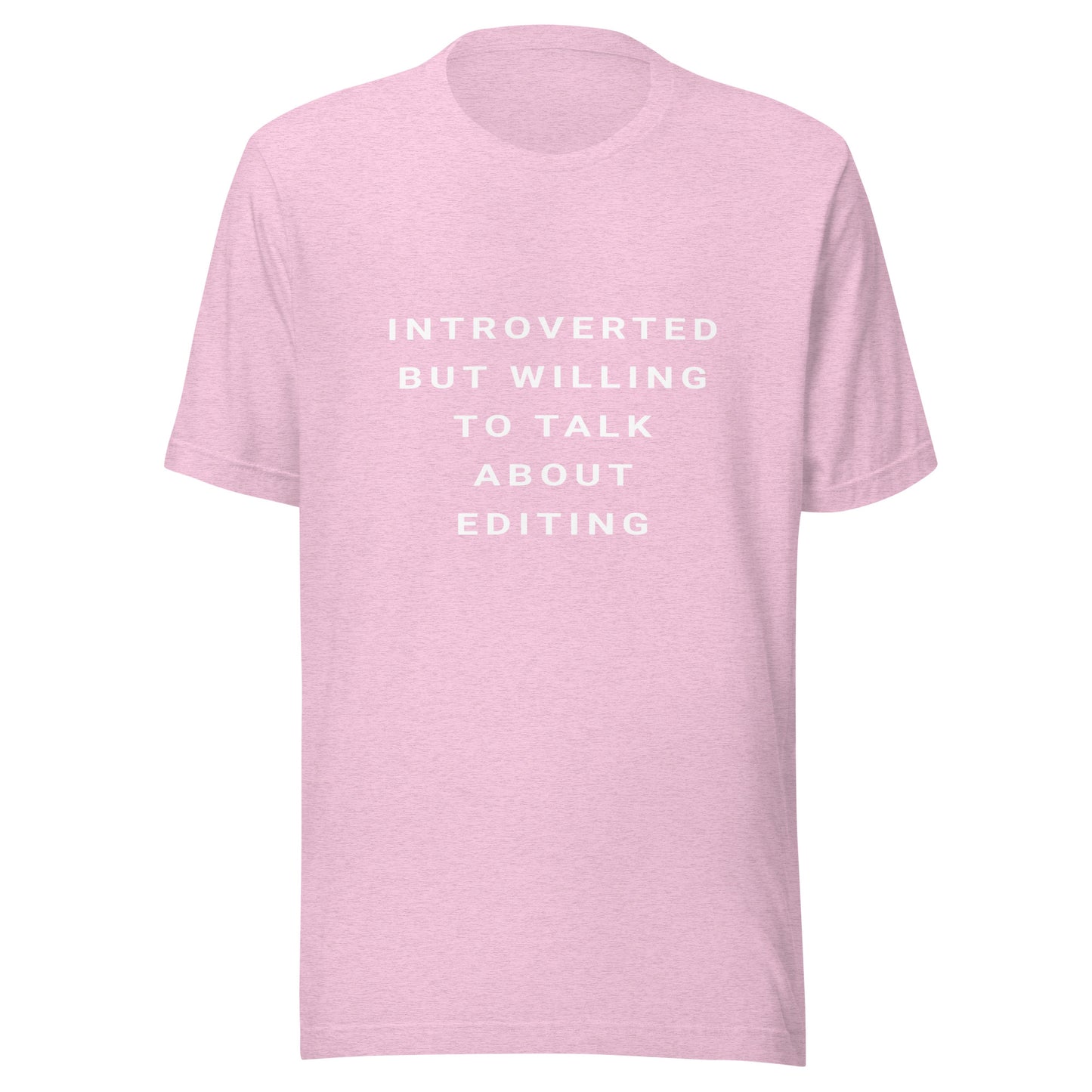 Introverted Editing T-shirt - White Text