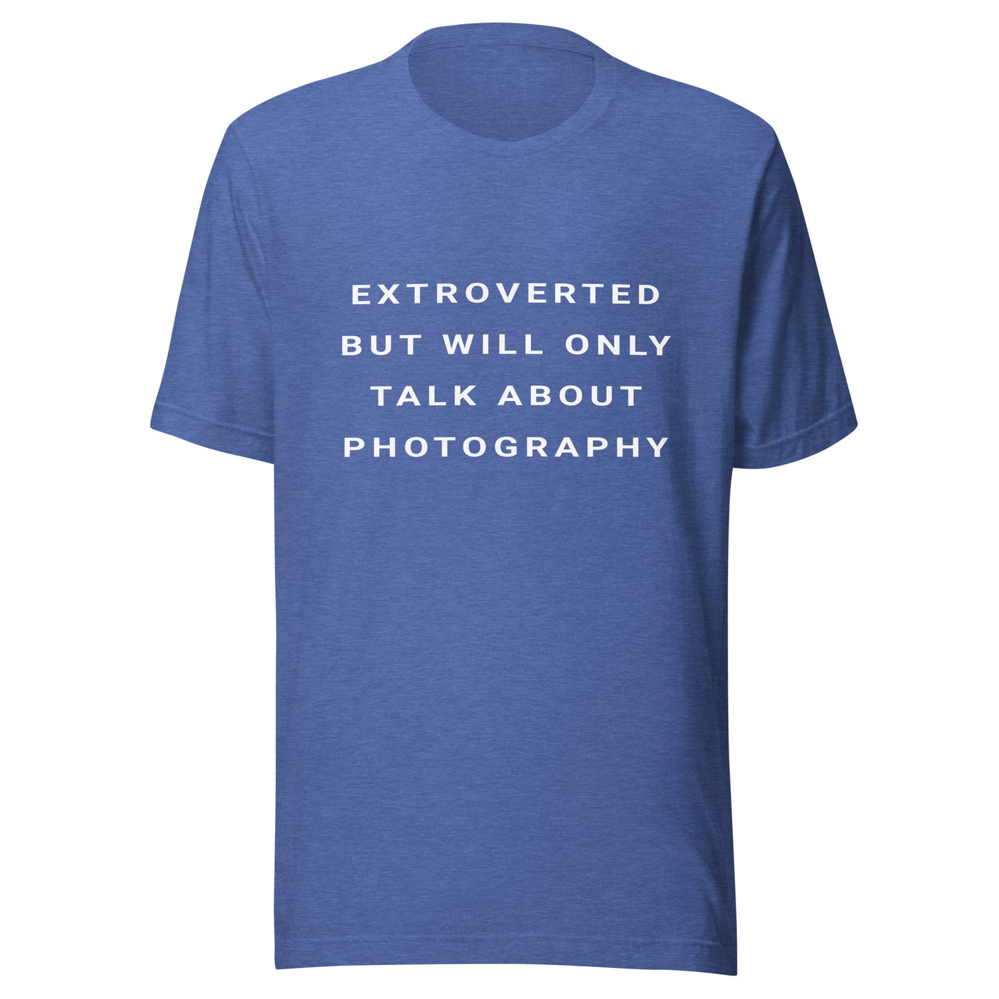 Extroverted Photographer T-shirt - White Text