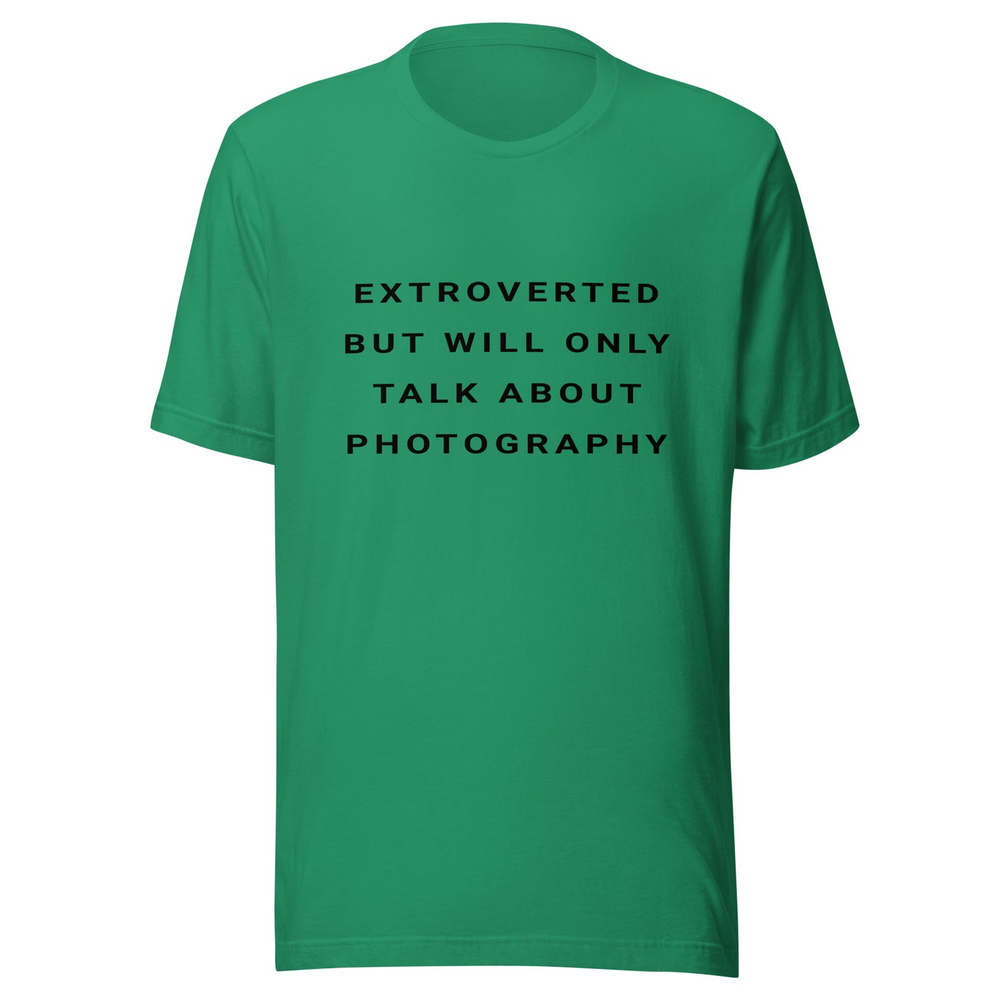 Extroverted Photographer T-shirt - Black Text