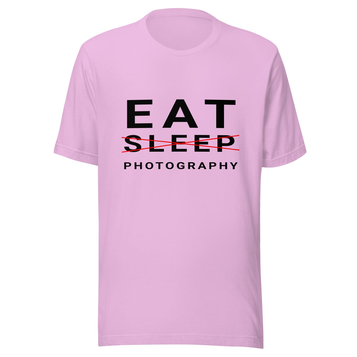 Eat/Sleep/Photography T-shirt - Black Text