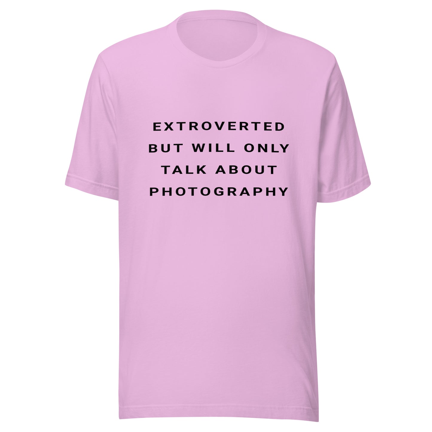 Extroverted Photographer T-shirt - Black Text