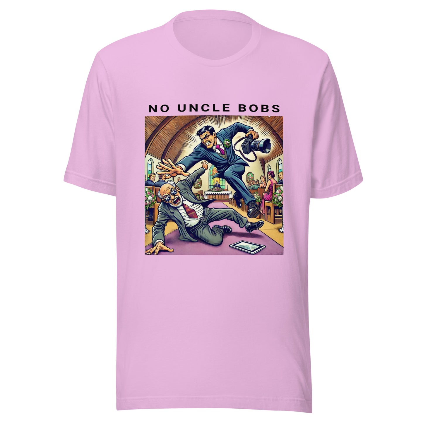 No Uncle Bobs Wedding Photography T-Shirt - Black Text