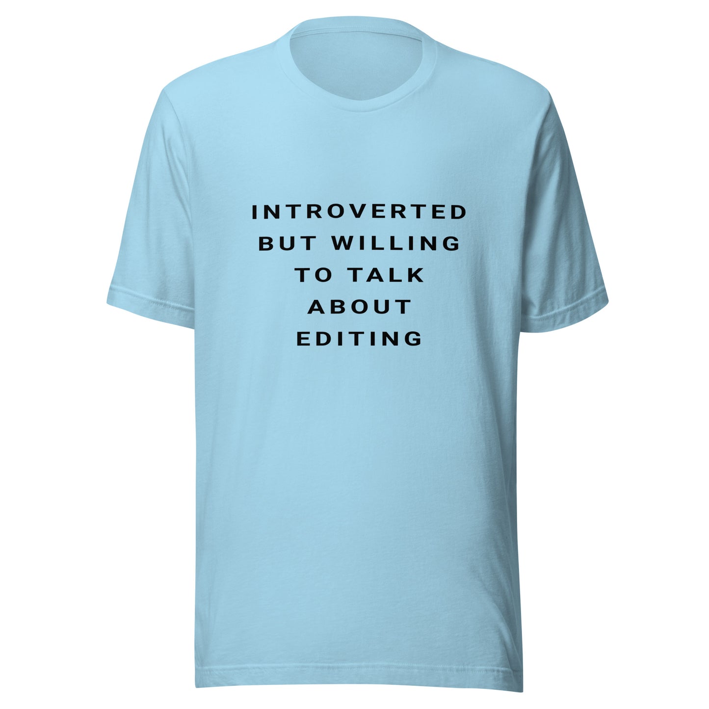 Introverted Editing T-shirt - Black Text