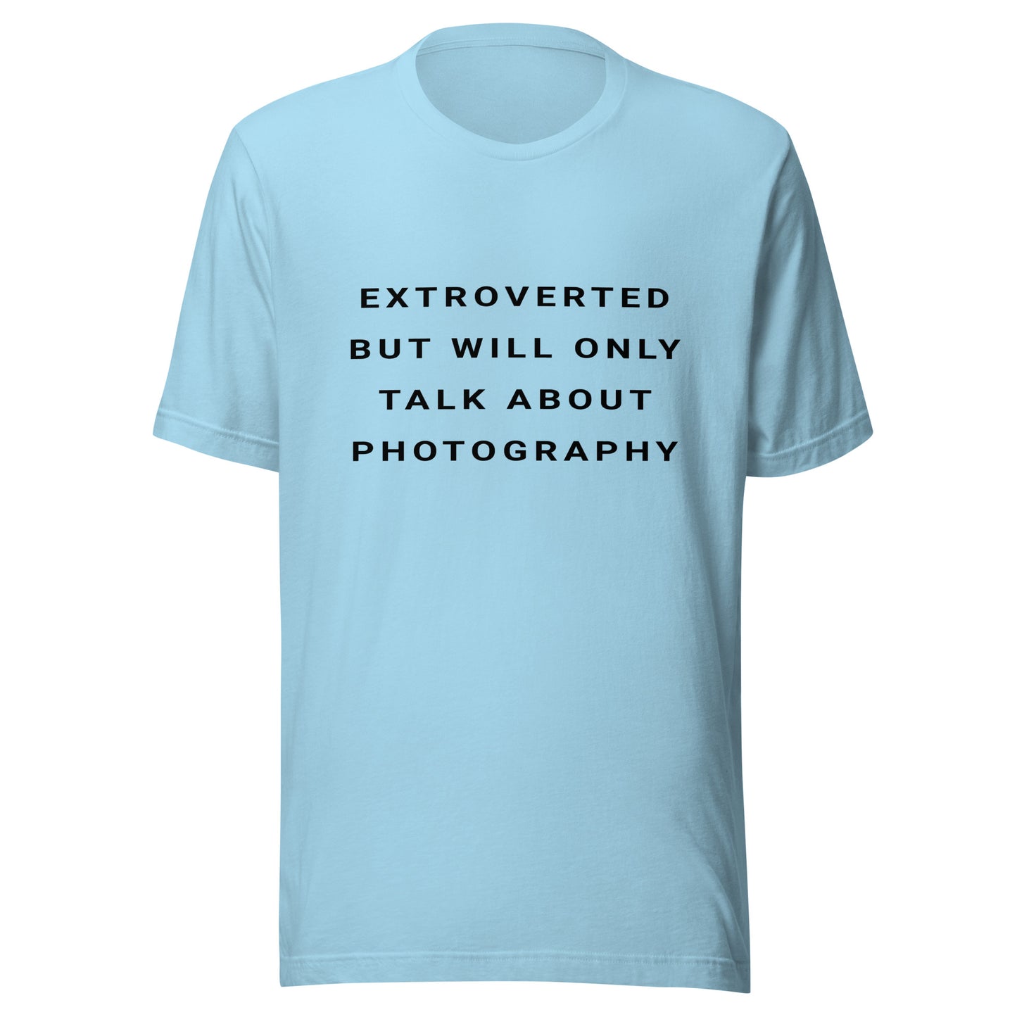 Extroverted Photographer T-shirt - Black Text