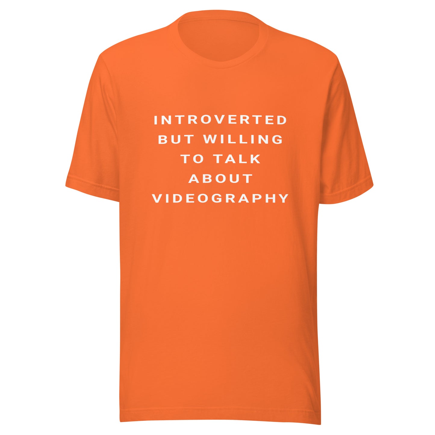 Introverted Videographer T-shirt - White Text