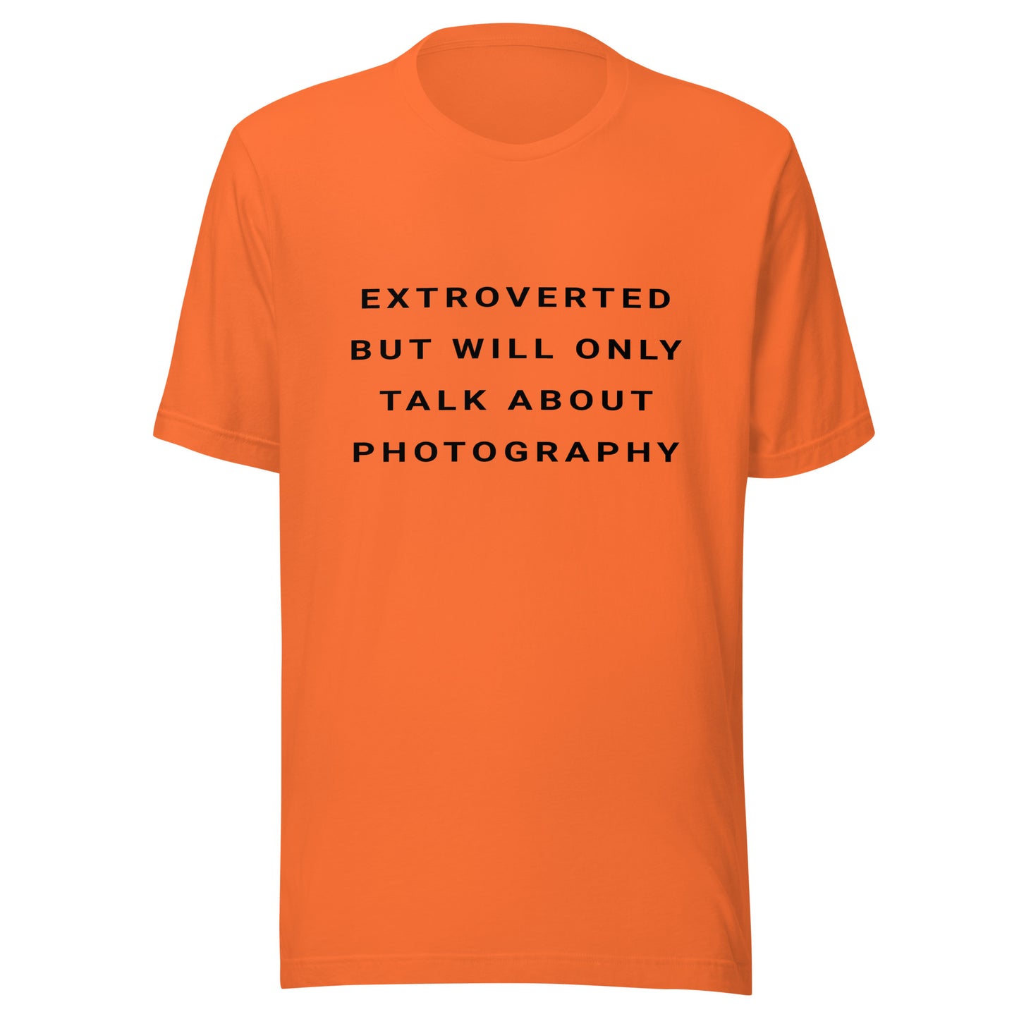 Extroverted Photographer T-shirt - Black Text