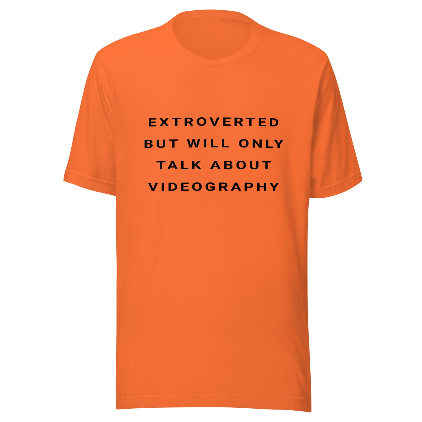 Extroverted Videographer T-shirt - Black Text