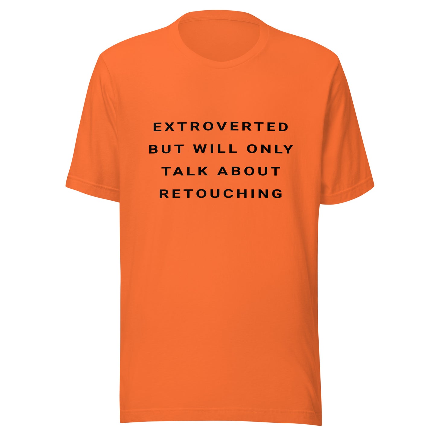 Extroverted Retouching T-shirt - Black Text