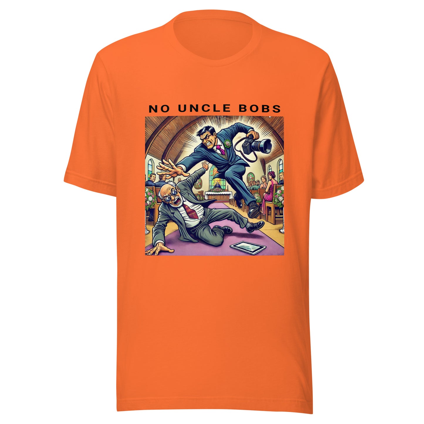 No Uncle Bobs Wedding Photography T-Shirt - Black Text