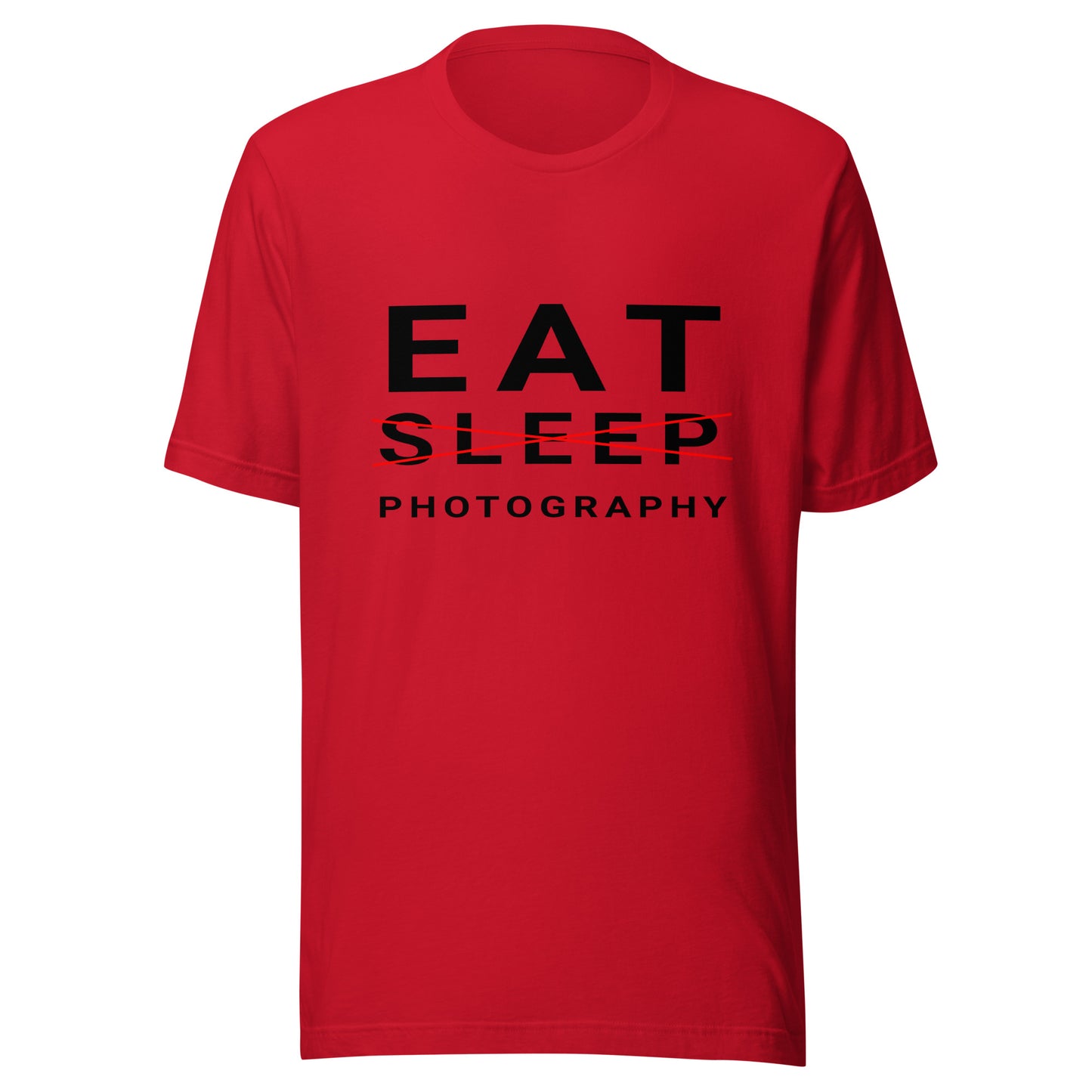 Eat/Sleep/Photography T-shirt - Black Text