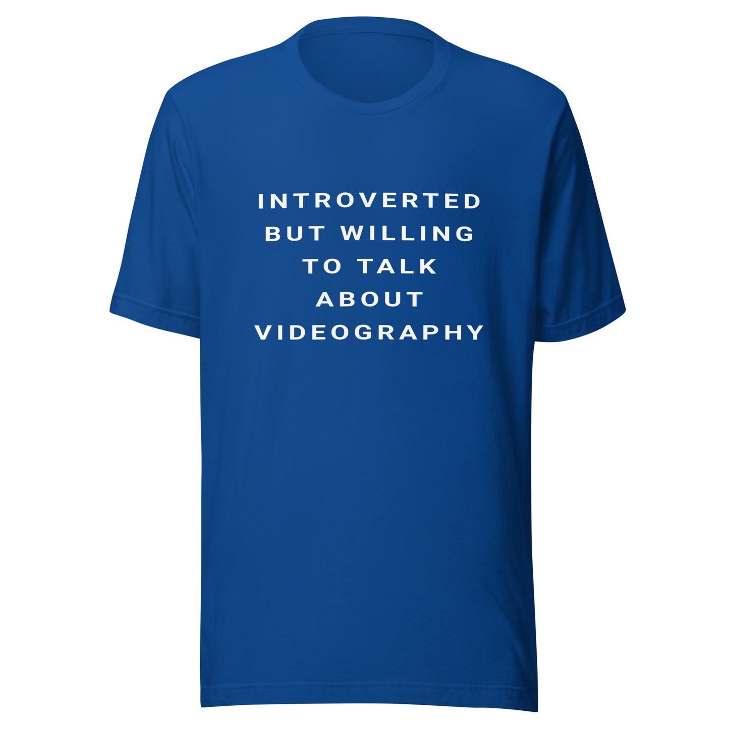 Introverted Videographer T-shirt - White Text