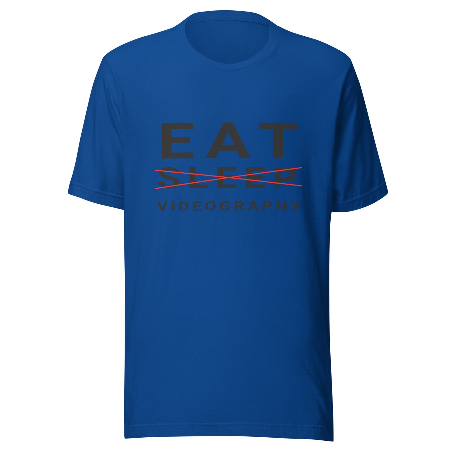 Eat/Sleep/Videography T-shirt - Black Text