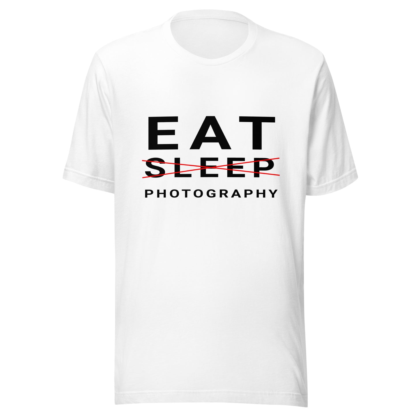 Eat/Sleep/Photography T-shirt - Black Text