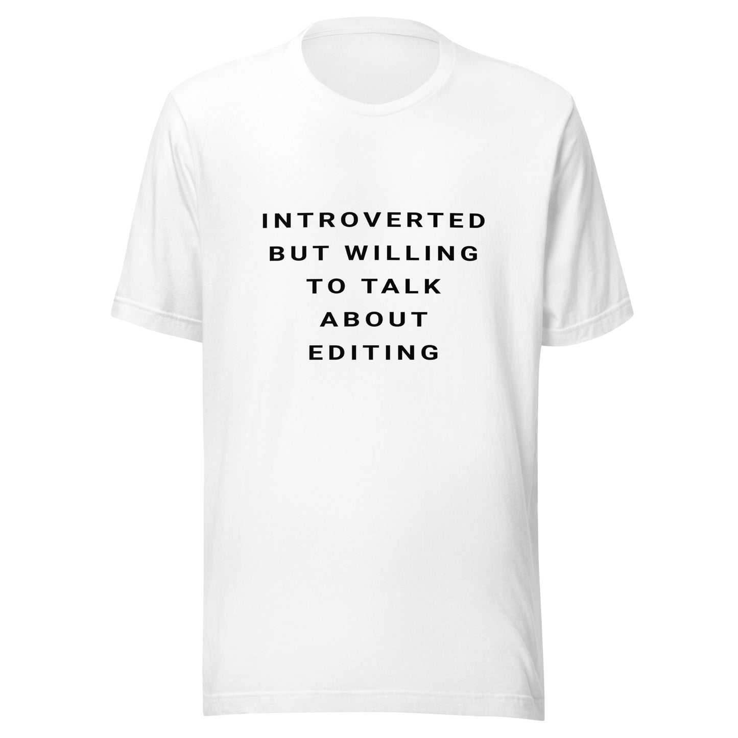 Introverted Editing T-shirt - Black Text